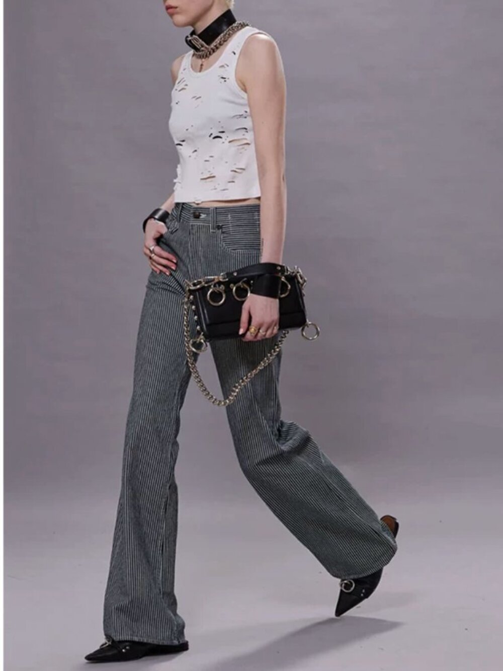 ✨LAST CHANCE✨ NWT R13 Lace Back Jane Jean Sz26 Rinse Indigo Railroad